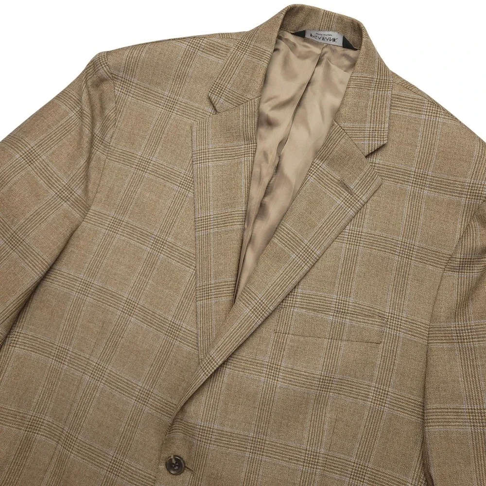 Jos A Bank Signature Blazer Mens 42R Brown Plaid Wool Tweed Sport Coat Jacket